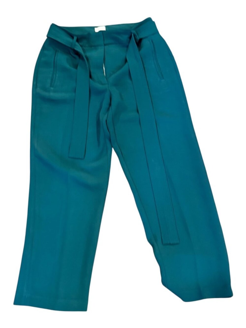 WIlfred Emerald Green Tie-Waist Cropped Trousers Size 12 - Picture 1 of 5